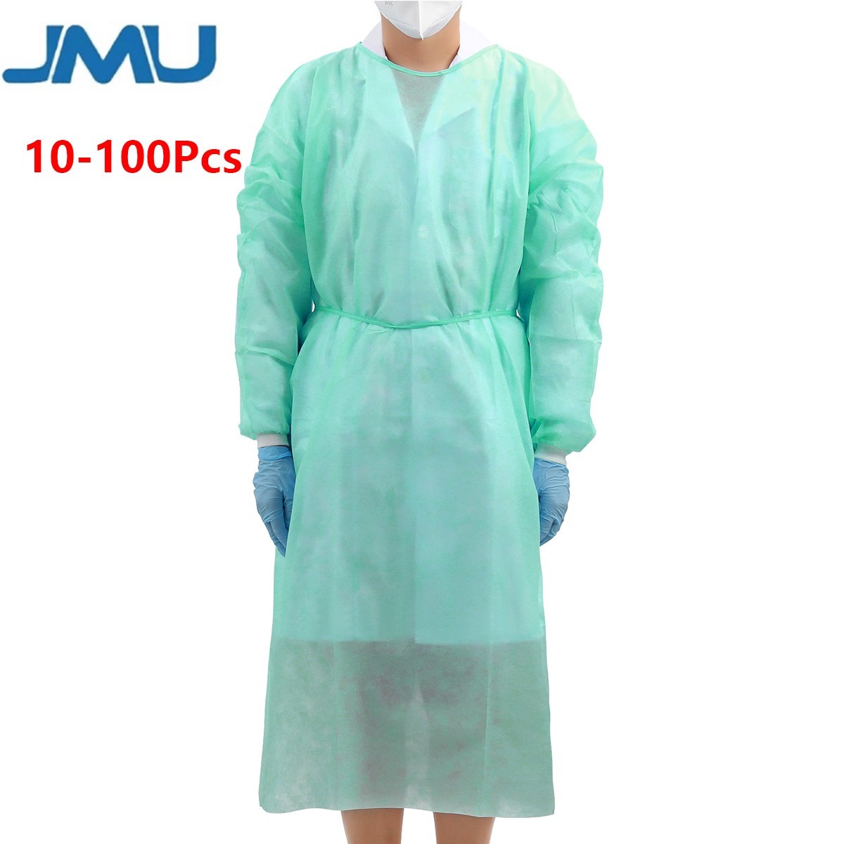 Dental Disposable Isolation Gown Gowns Knit Cuff Long Sleeve Soft 120*140cm