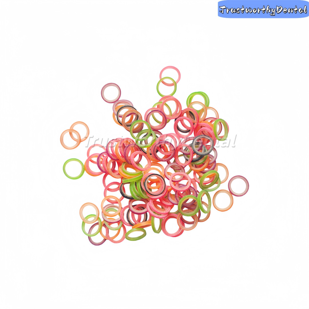 Dental Orthodontic Super Elastics Rubber Bands Ties Colorful 2.5/3.5/4.5/6.5OZ
