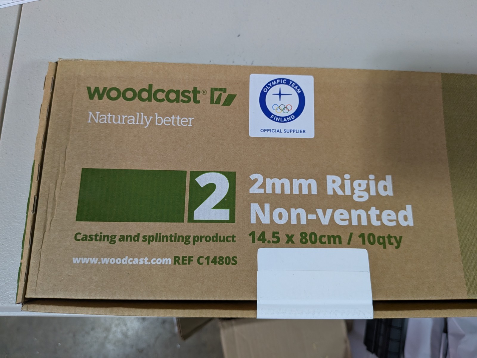 Woodcast C1480S 2mm Rigid NonVented Splint/Casting Material Box Natural F1399613