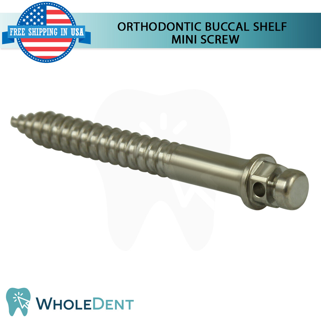 Orthodontic Dental Buccal Shelf Mini Screw Anchorage Im plant Titanium Sterile