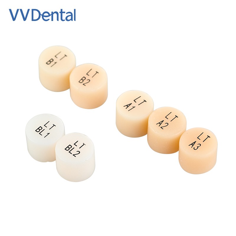 10PCS Lithium Disilicate Pressing Ingots Dental Material Glass Ceramic Tablets