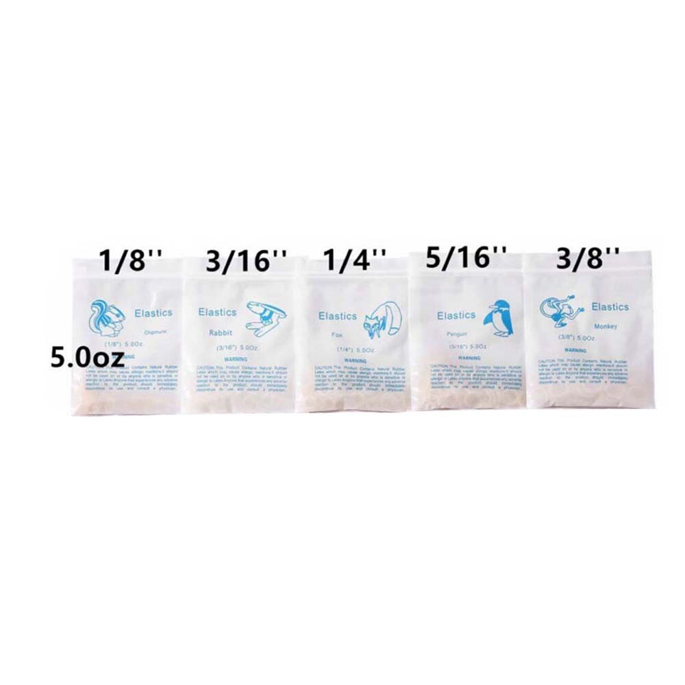 1 Bag 100PCS Dental Orthodontic Elastic Rubber Bands Brace 5.0OZ Squirrel 1/8″