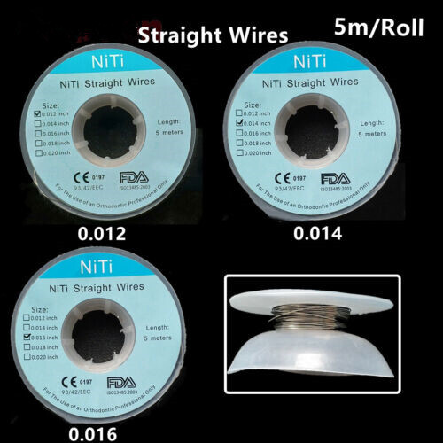 1Roll Dental Orthodontic Straight Wire Niti Super Elastic ArchWire Round 5m/Roll