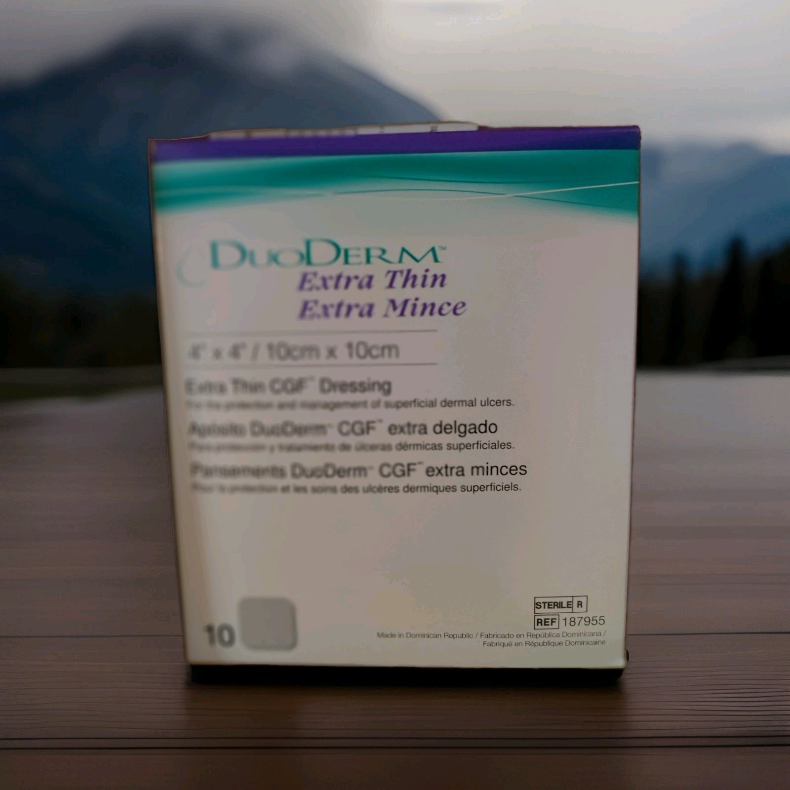 DuoDerm Extra Thin CGF Dressing 4″ x 4″ 10cm x 10cm 10 Pack REF 187955
