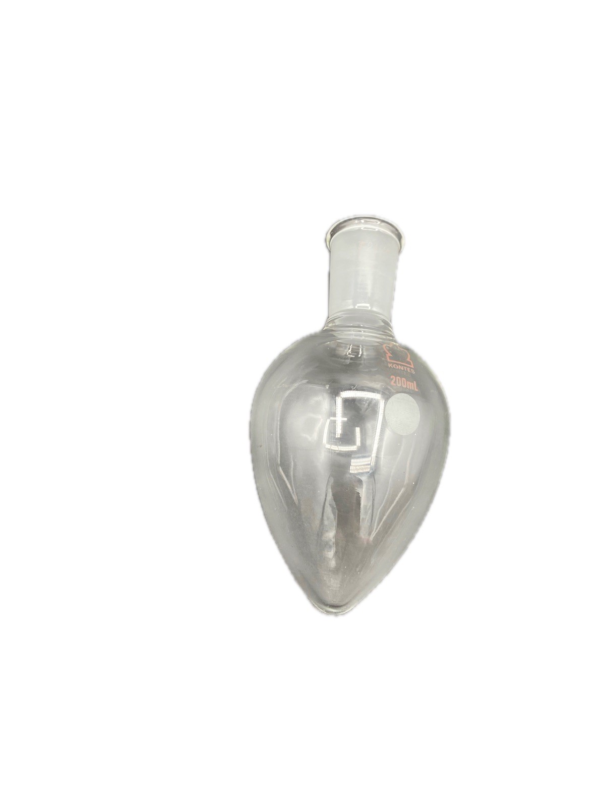 KONTES KIMBLE Glass 200mL 24/40 1-Neck Pear Shaped Boiling Flask 608700-0424