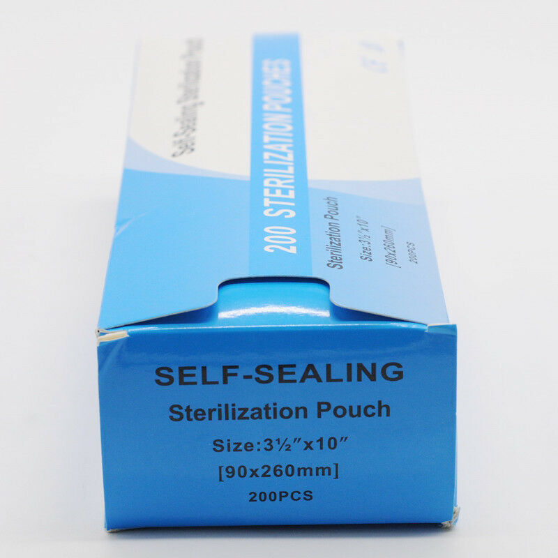 200 Pcs Autoclave Premium Sterilization Self-Sealing Pouch Bag Dental 6 Size Opt