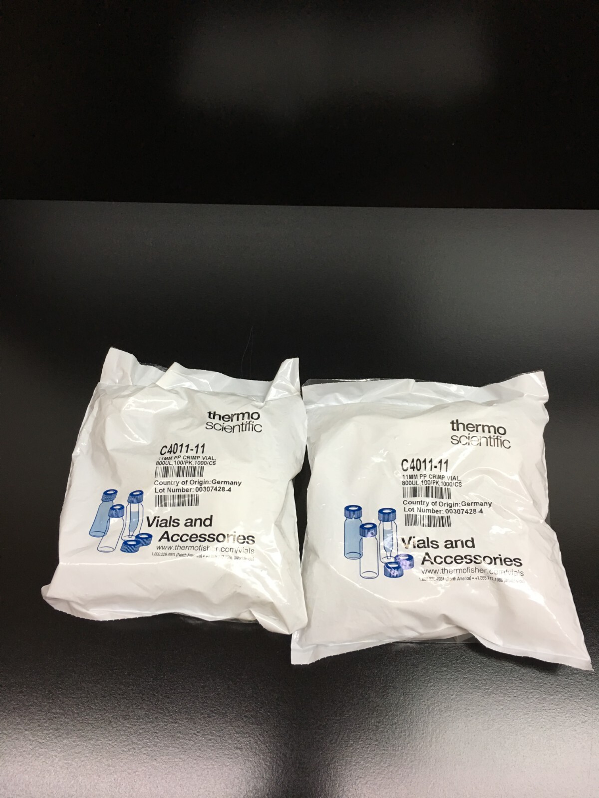 Thermo Scientific REF C4011-11 |11MM PP Crimp Vial 800uL Lot 200 PCS