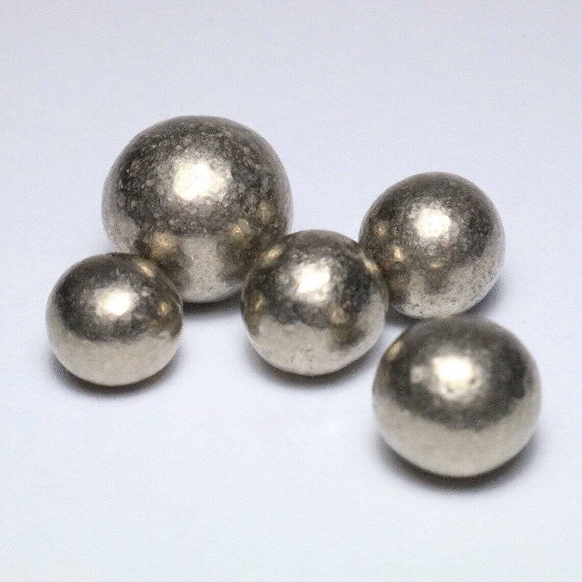 Five nickel metal balls 99.8% pure element 28 ni chemistry science periodic