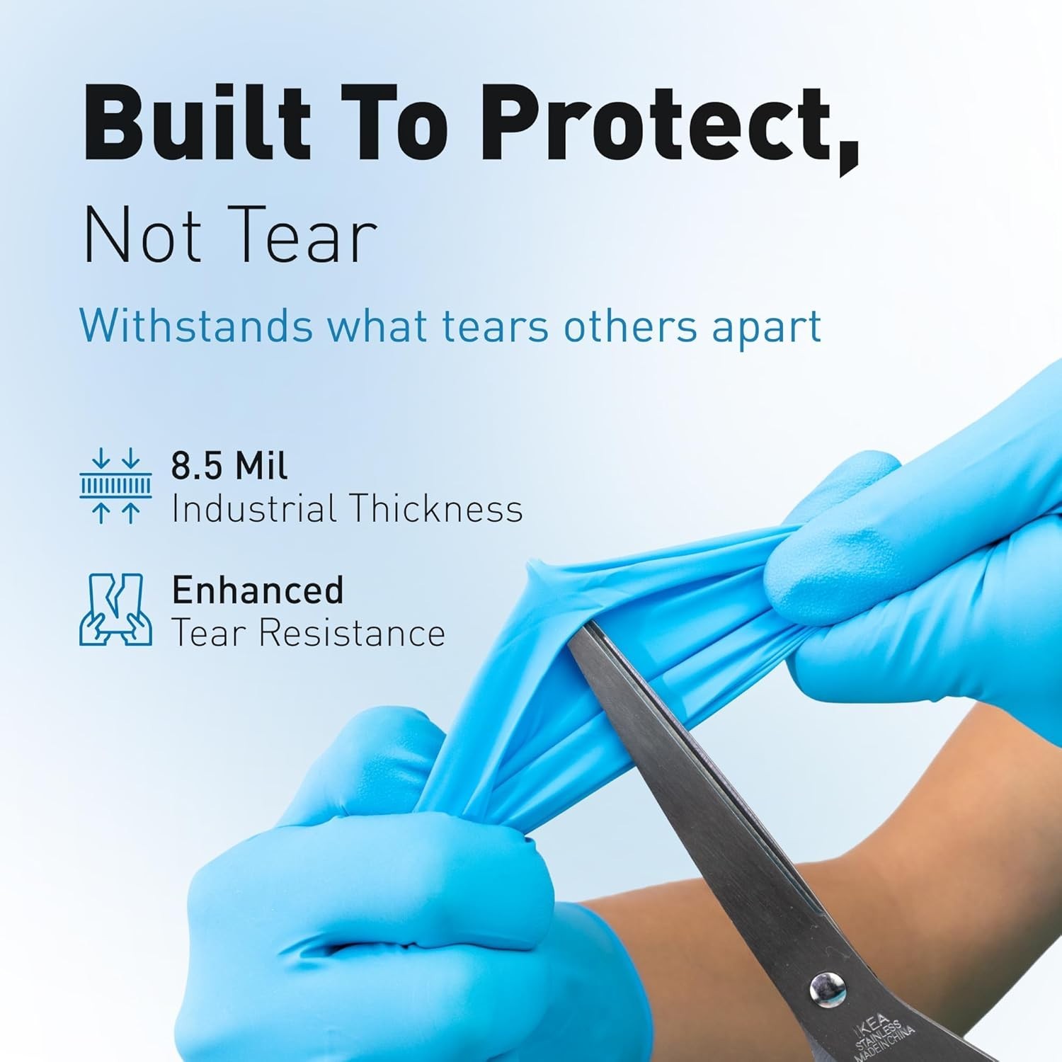 Nitrile Disposable Gloves – Waterproof Textured Grip – Heavy-Duty Cleaning Ru…