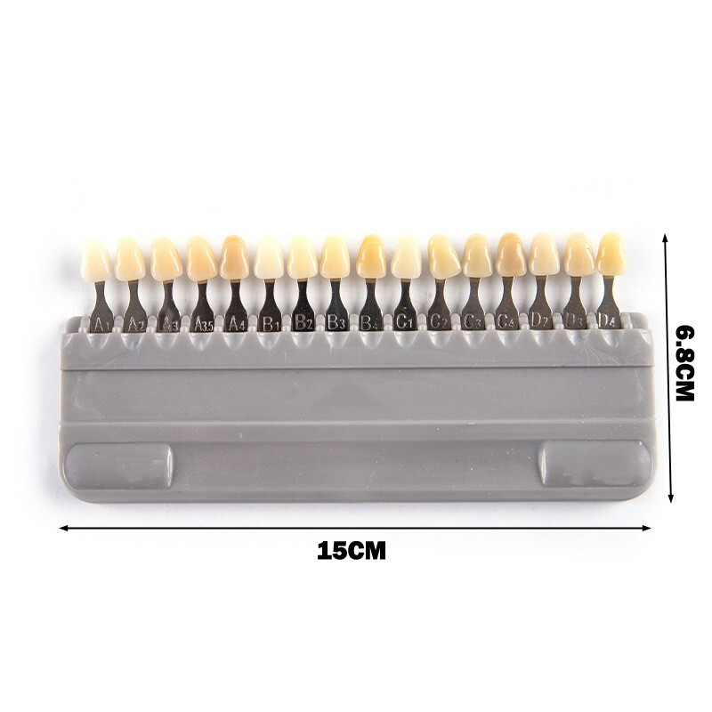 Classical Shade Guide Dental Materials A1-D4 16 Colors Teeth Whitening Card Box