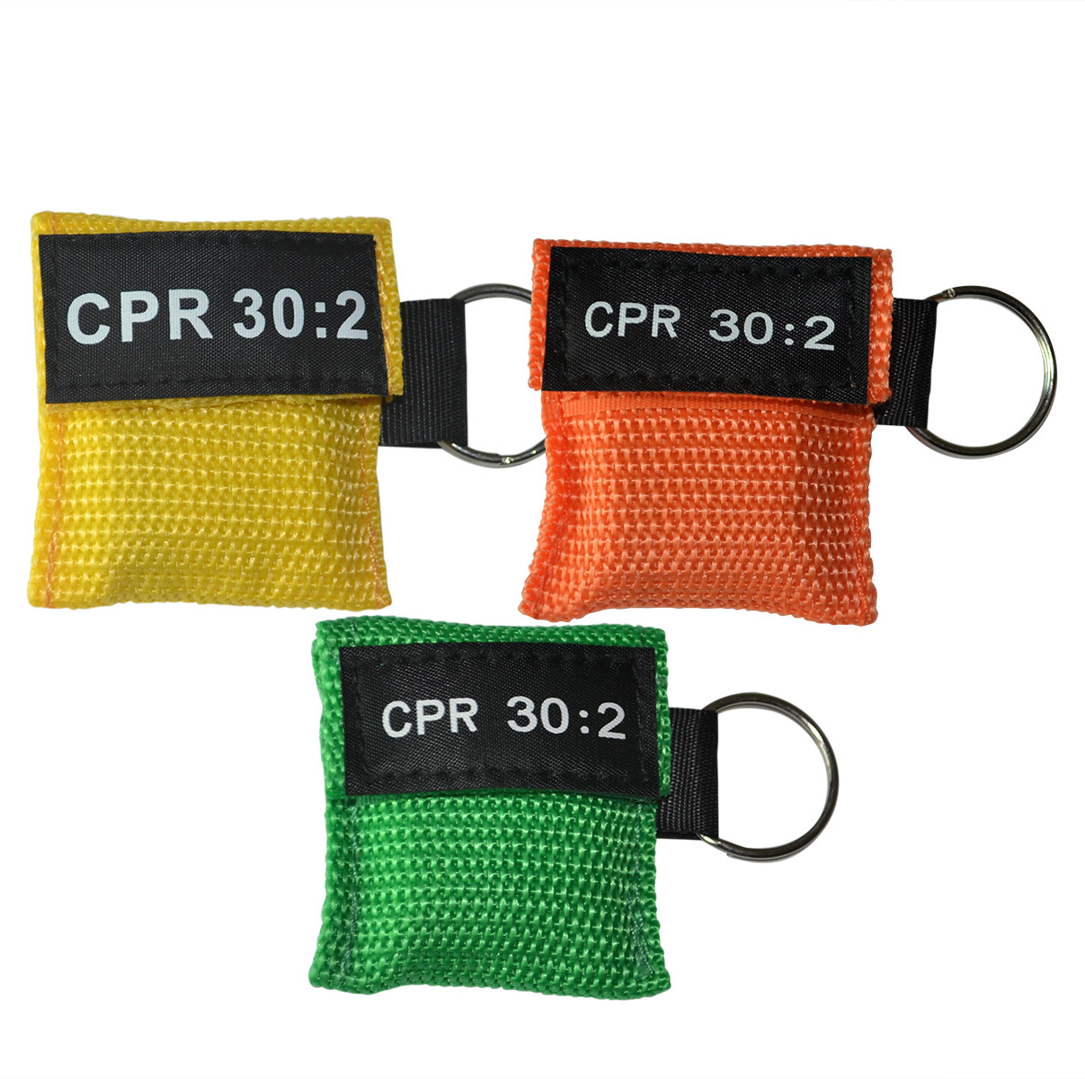 300pcs CPR Mask Random Color Keychain Pouch One-way Valve Respirater First Aid