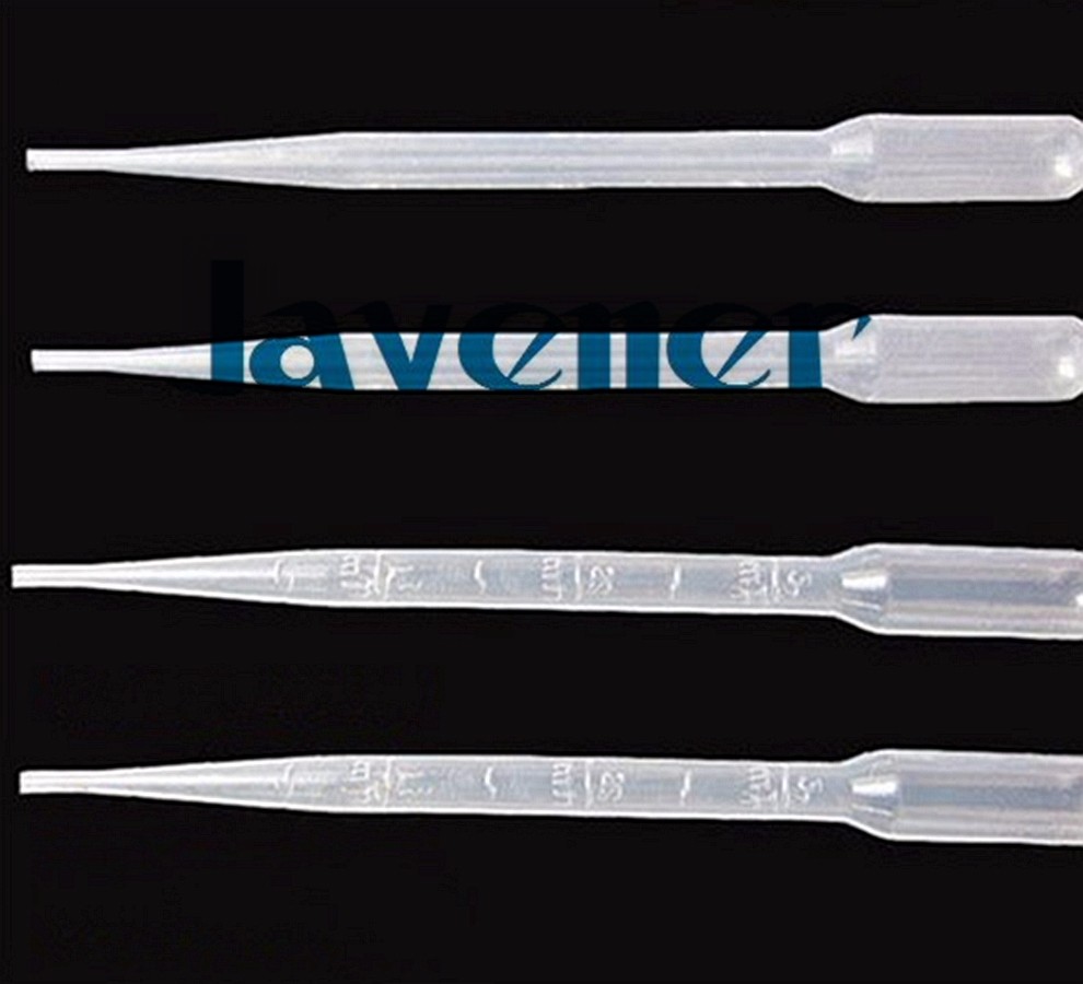 Pack of 100 0.5-5ml Transparent Pipettes Plastic Eye Dropper Transfer Graduated