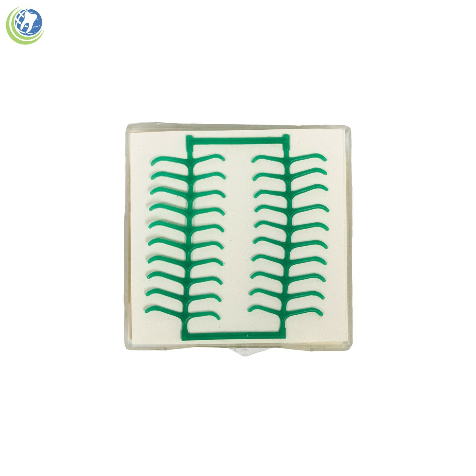 Dental Lab Wax Clasps Pre-molar Patterns 10 Sheets (200 Clasps) Green Casting