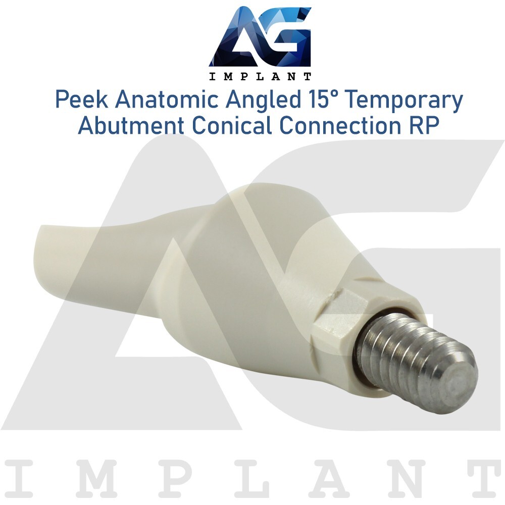 5 Peek Temporary Anatomic Angled 15° Prosthetic System RP Conical Connection