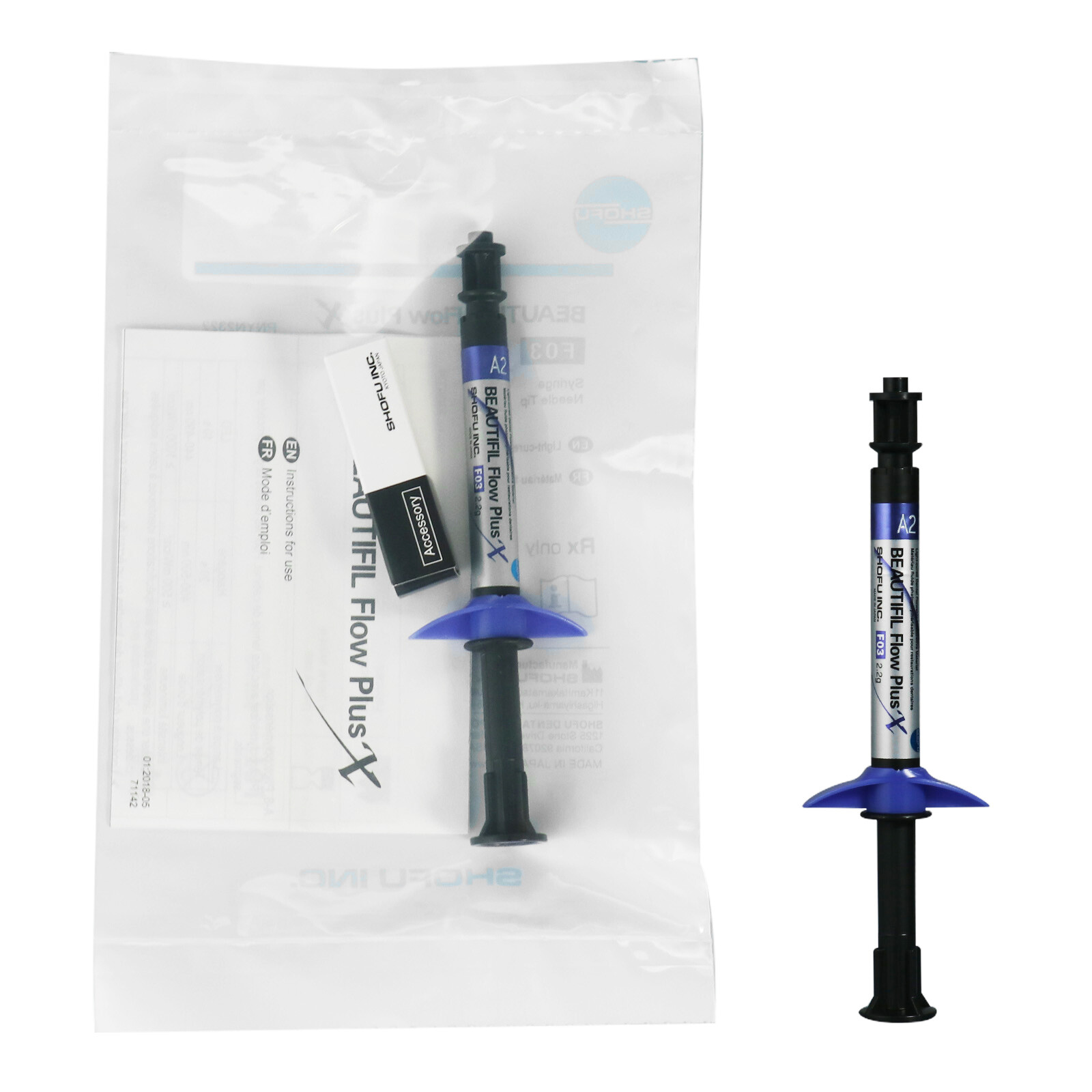 SHOFU Dental Beautifil Flow Plus X F03 2.2g Syringe A1 A2 A3 B1 BW 5 Tips