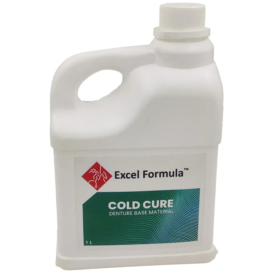 Dental Excel Formula Self Cure Denture Base Repair Liquid 1 Litre Can