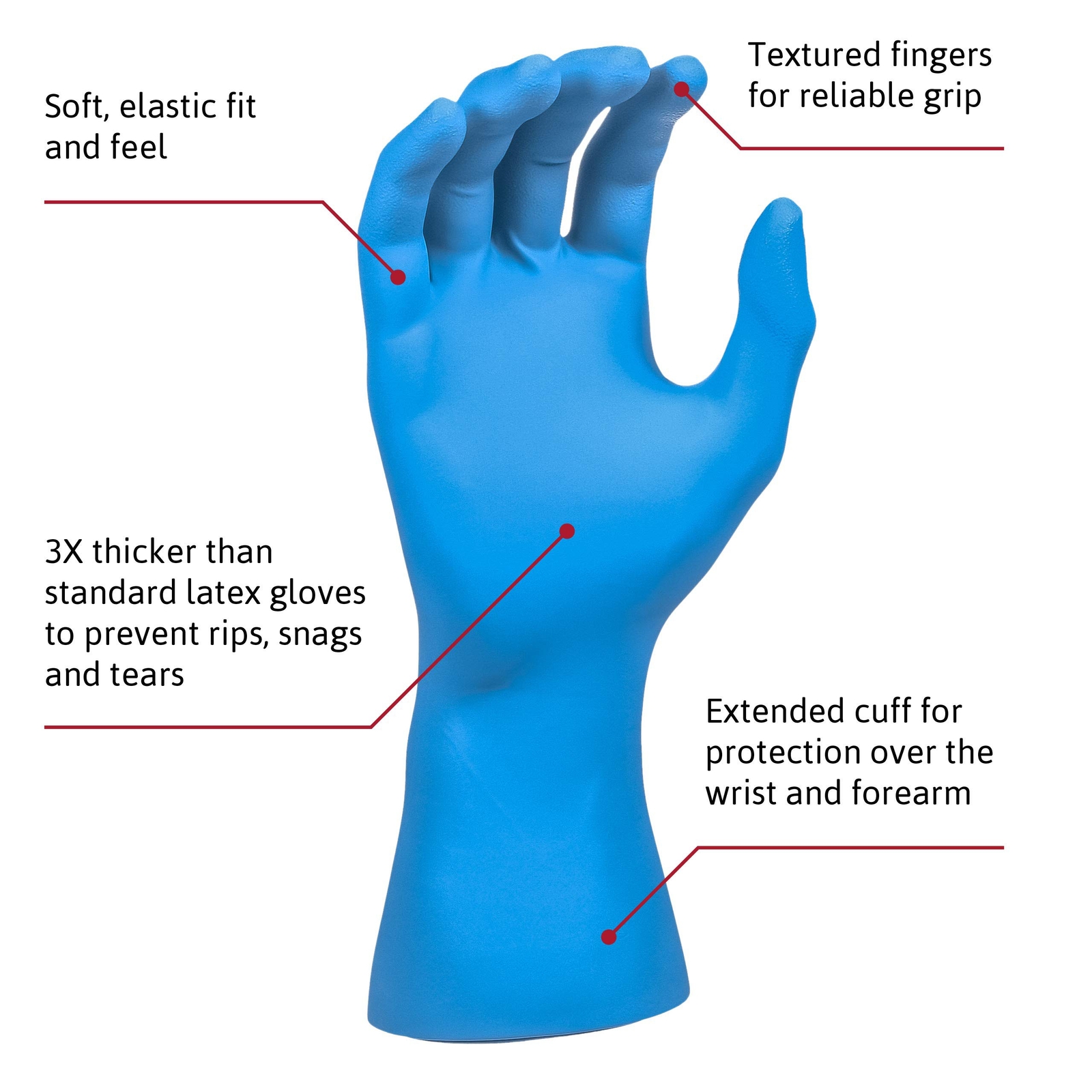 Microflex SG-375 Disposable Latex Gloves Medical / Exam Grade, Long Cuff, Thi…
