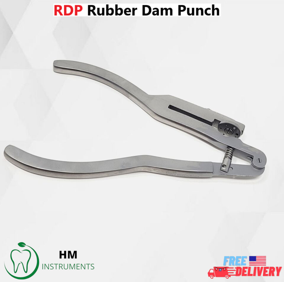 Orthodontic Rubber Dam Punch Hole Plier Endodontic Forceps Dental Ivory