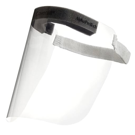 Alpha ProTech full face sheild covering. elastic band and foam cushion (Lot of 6