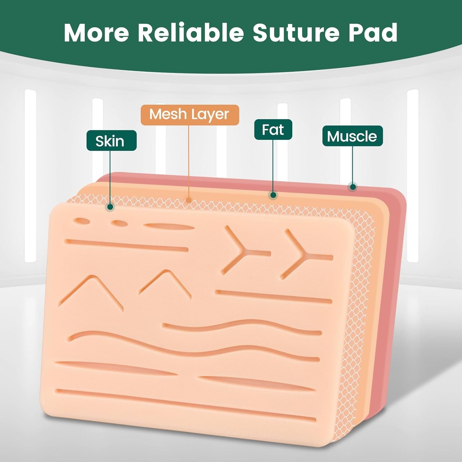 Portable 3-Layer Suture Practice Pad – Ideal for Medical & Veterinary Students