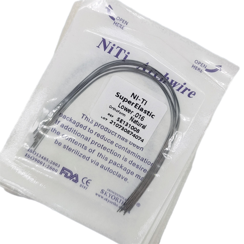 100Packs arcos de ortodoncia niti super elástico circular forma natural dental