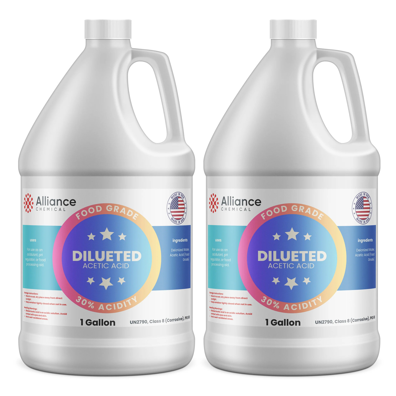 30% Diluted Acetic Acid Food Grade – 2 Gallons