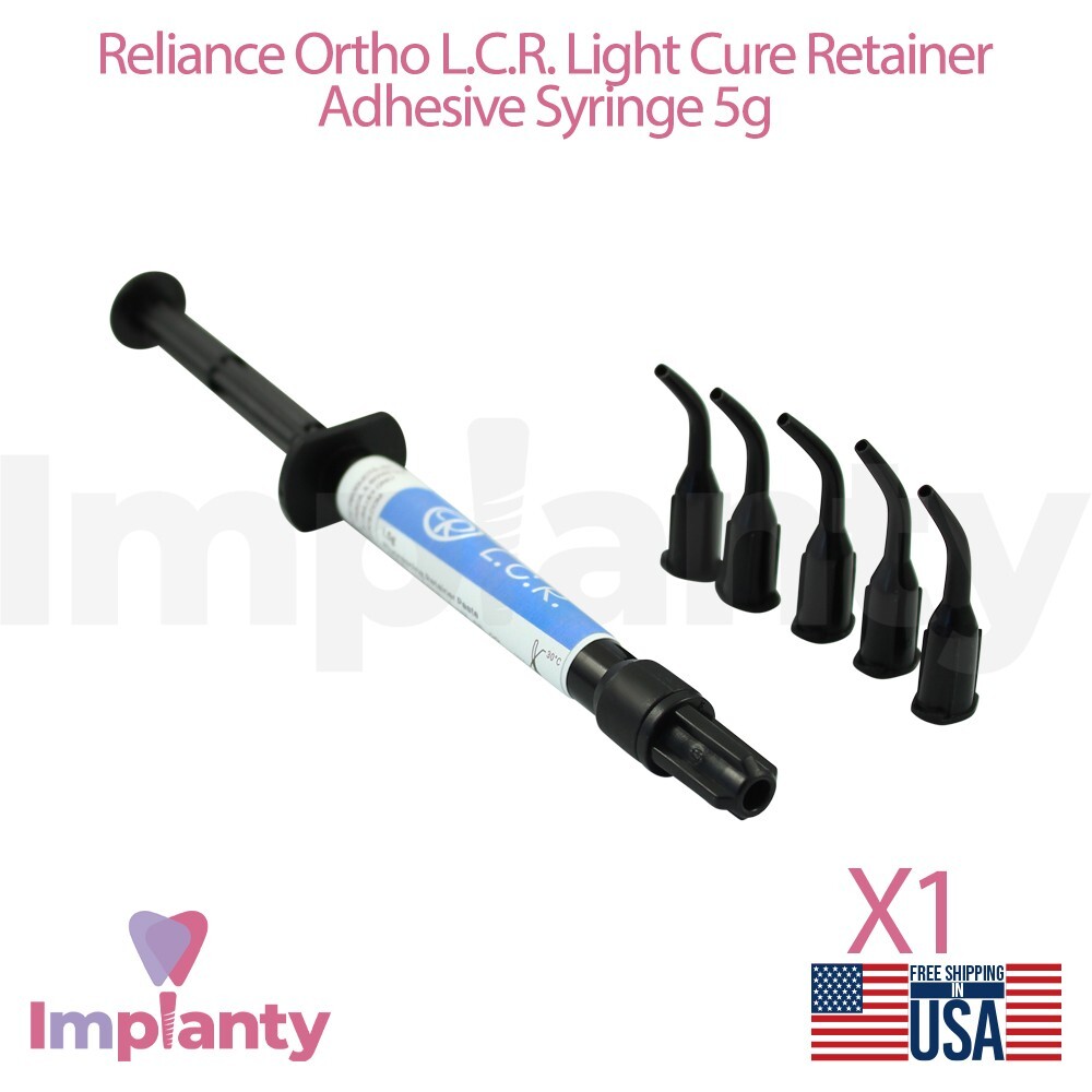 Reliance Ortho L.C.R. Light Cure Retainer Adhesive Syringe 5g Dental Bonding