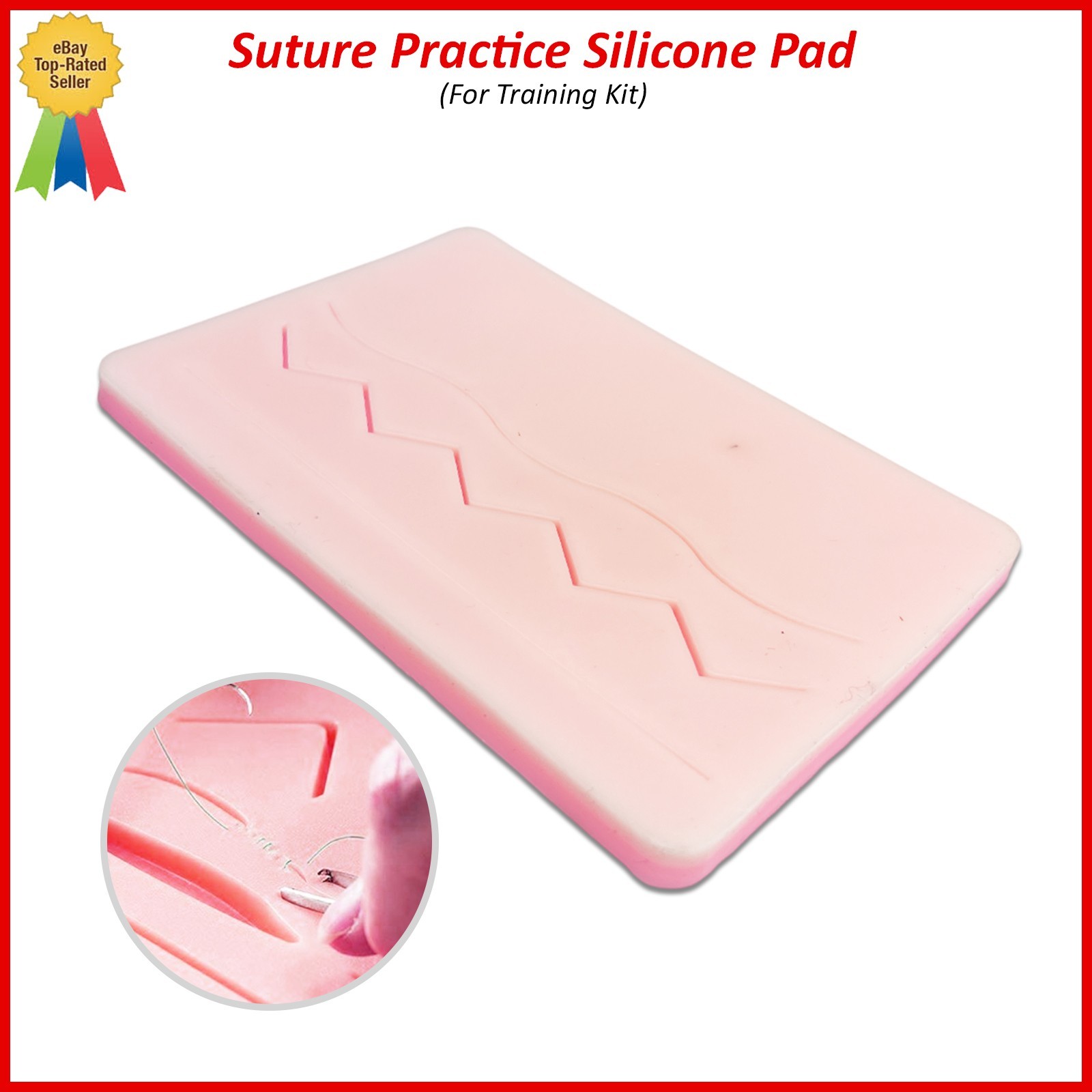 Medical Skin Suture Practice Silicone Pad Wound Simulated Surgical Training Kit