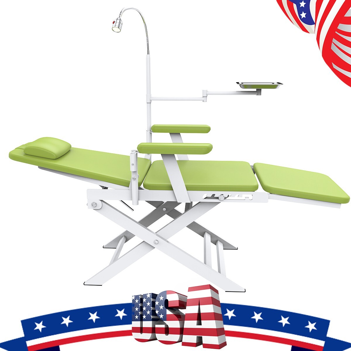 Dental Portable Chair Mobile Dental Folding Chair With LED Cold Light Sets