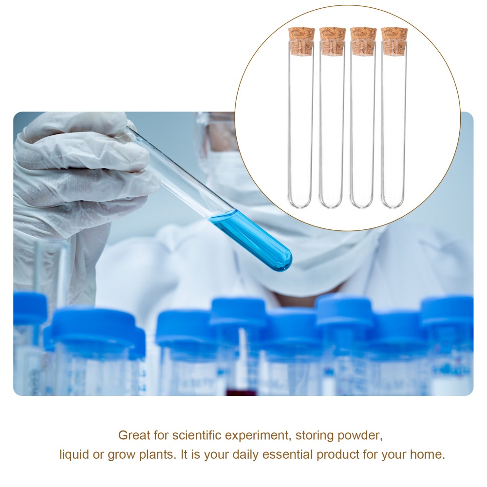 30Pcs Clear Test Tubes with Plugs for Science Projects and Crafts