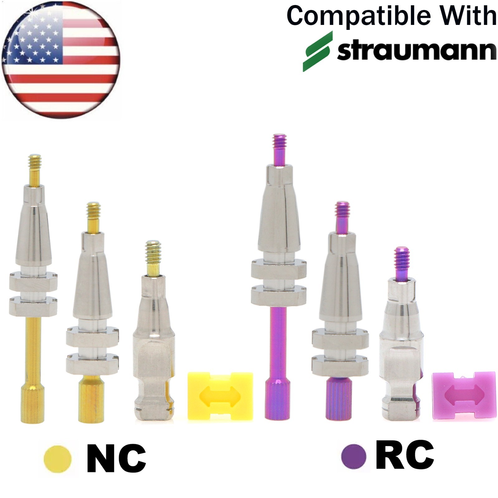 US Impression Transfer Open Close Tray NC RC Fits Straumann ITI for Dental Lab