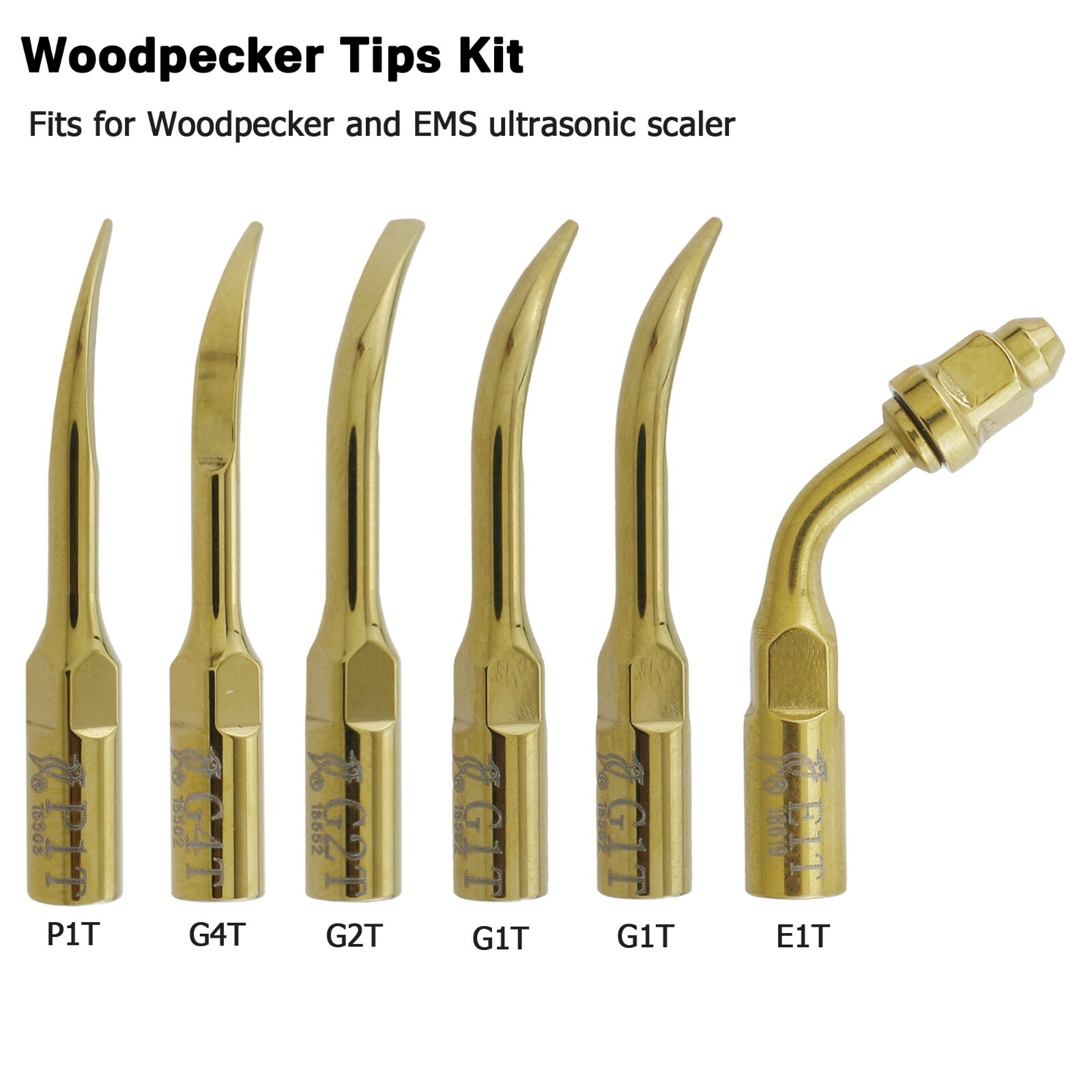 Woodpecker Dental Ultrasonic Scaler HW-5L Handpiece Piezo Tips G1 P1 UDS-N3 LED