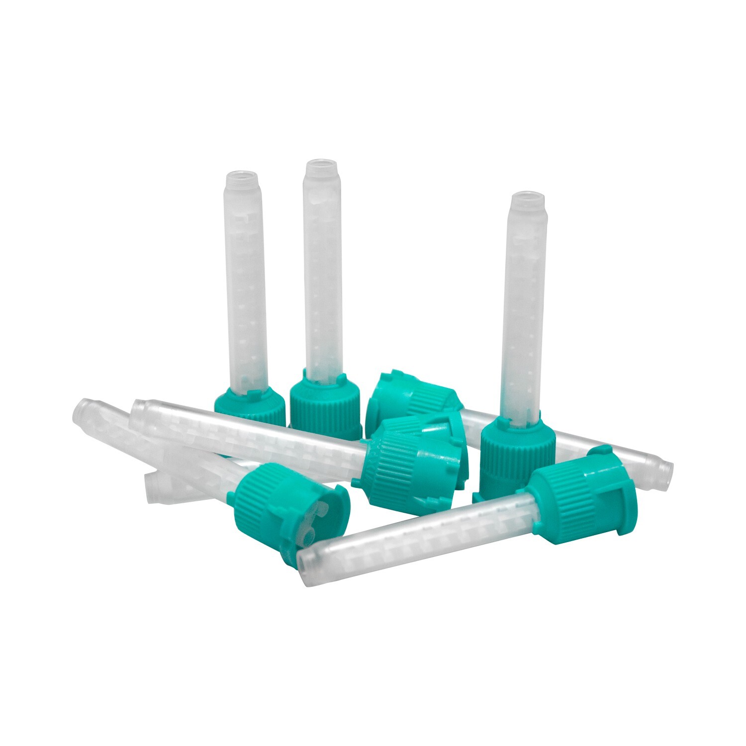 Dental HP «T» Mix Tips (Short) For VPS Impression Material, Teal, 6.5mm – 48 pcs
