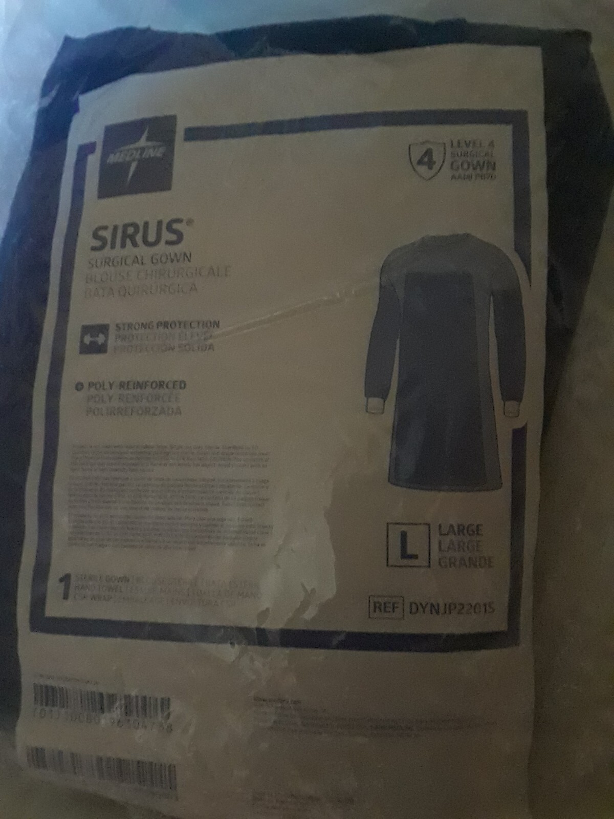 MEDLINE SIRUS WITH SOME LEVEL 4 GOWN SIZE LARGE LOT OF 20 NEW