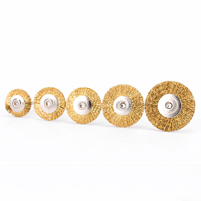 10Pcs Dental Copper Wire Polishing Wheel Buffing 2.35mm Brush for-Rotary Tools