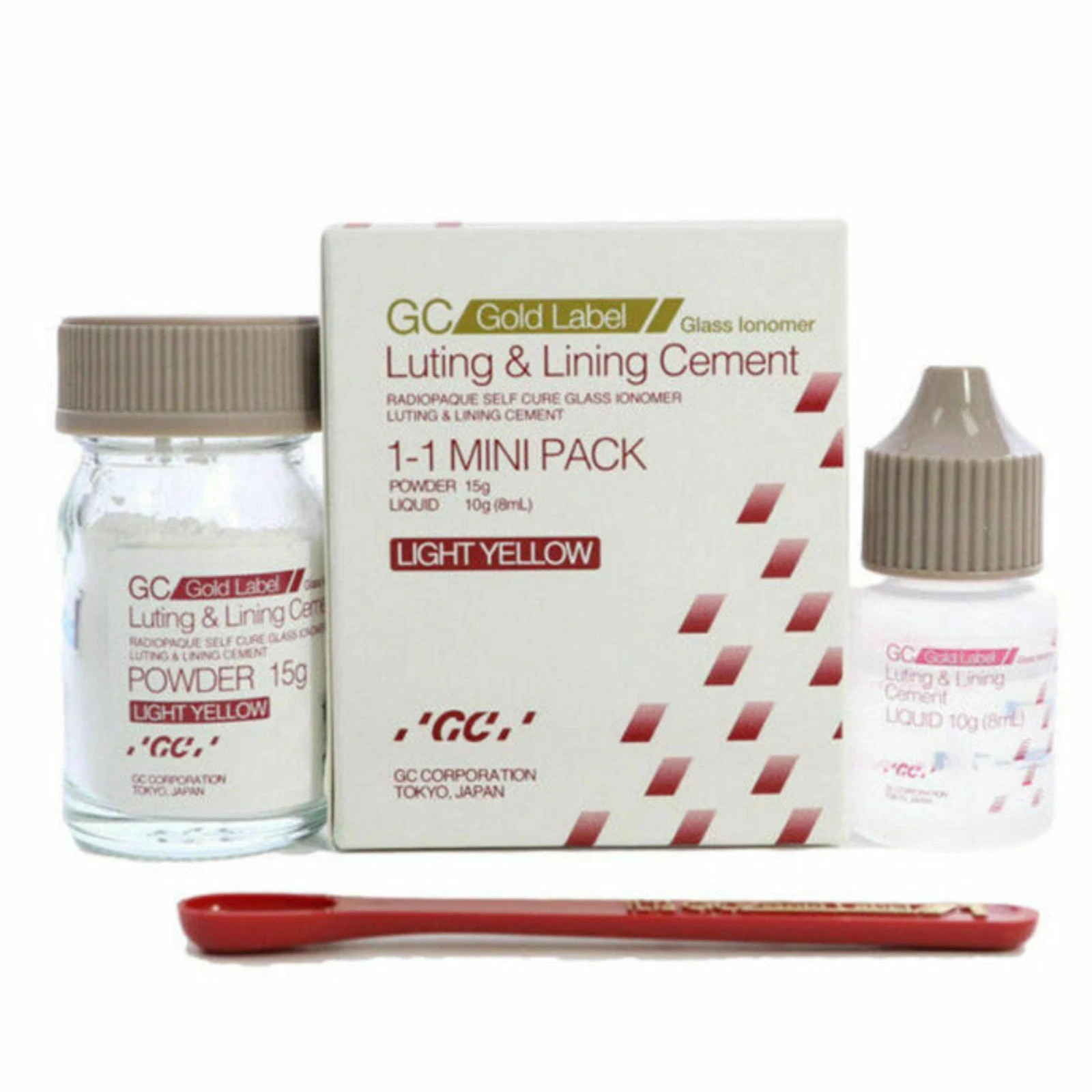 GC Gold Label Fuji 1 Mini Luting Cement Glass Ionomer for Metal Crowns & Bridges