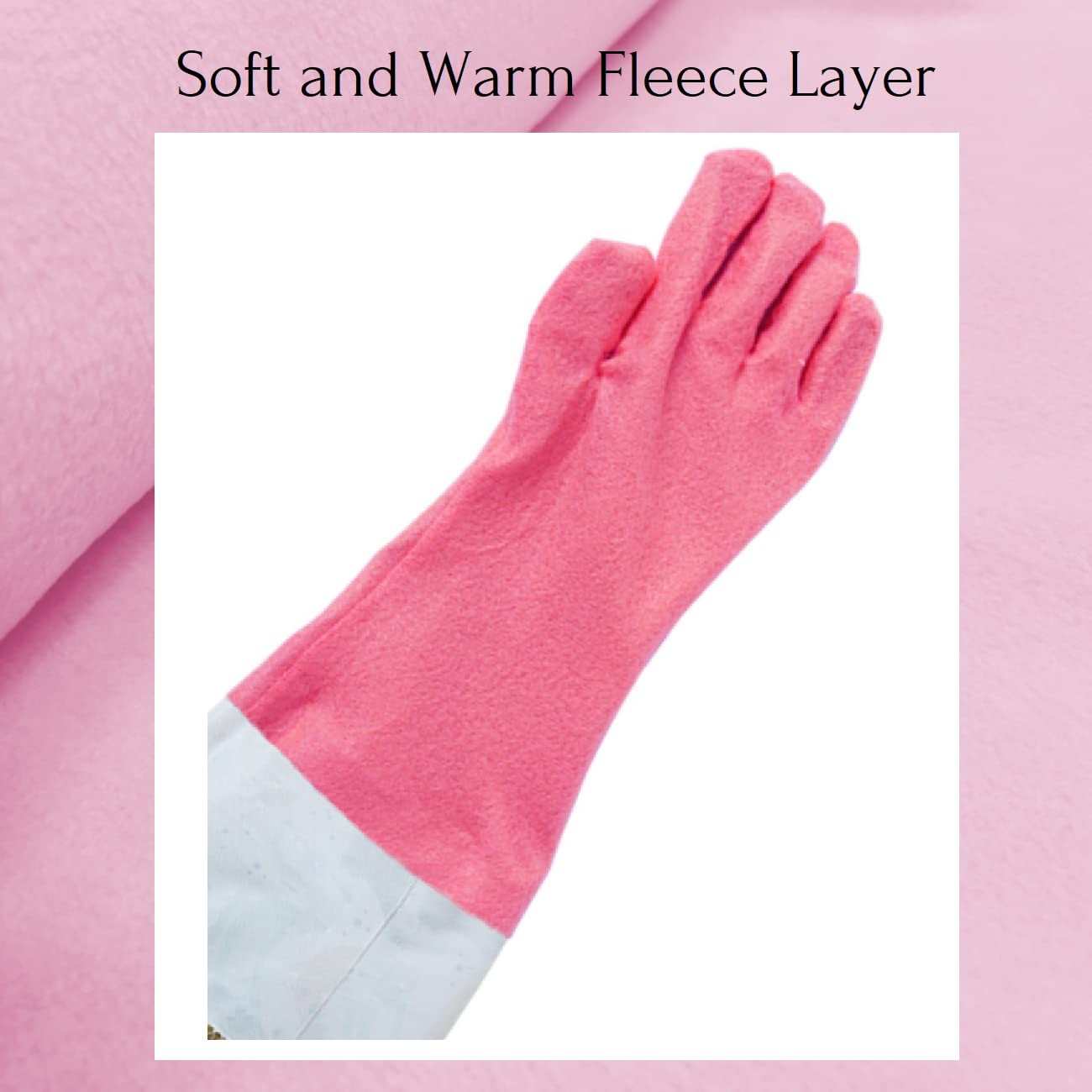 Fleece-lined, Long Cuff, Reusable Waterproof Household Dishwashing Non-Slip C…