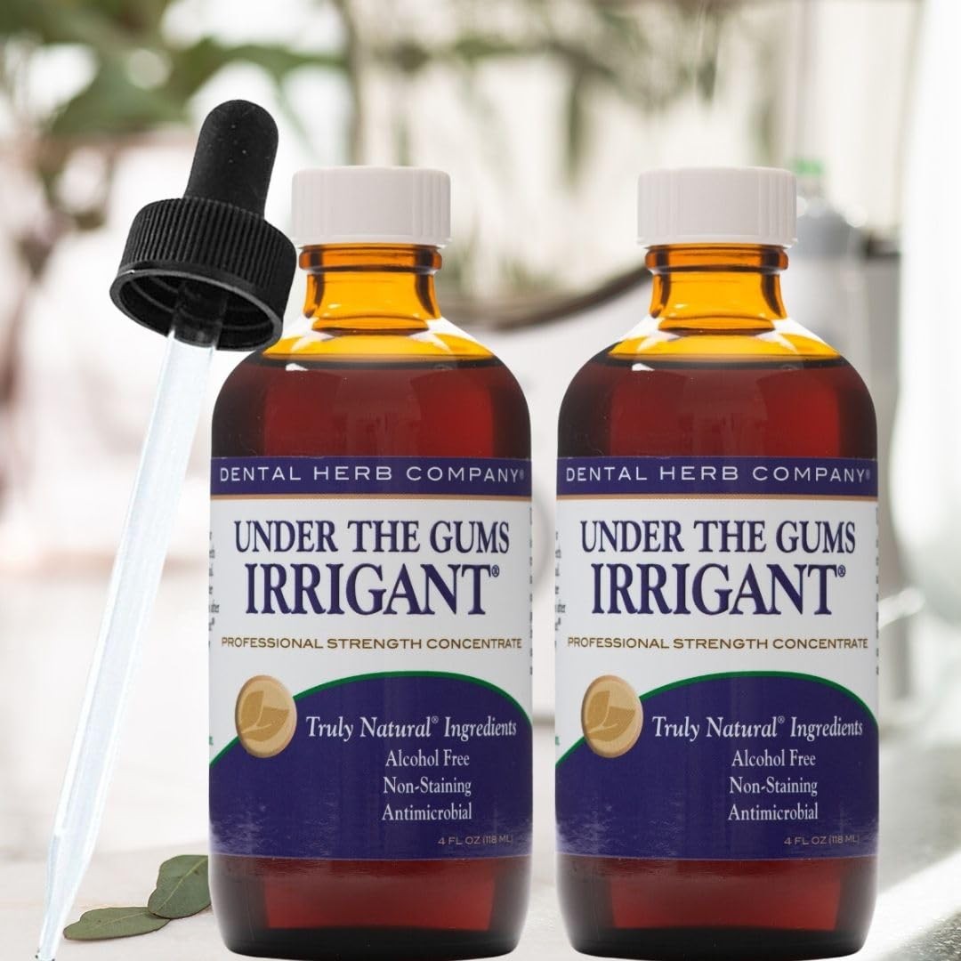 Under The Gums Irrigant Solution – Alcohol-Free, Vegan Herbal Solution for Wa…