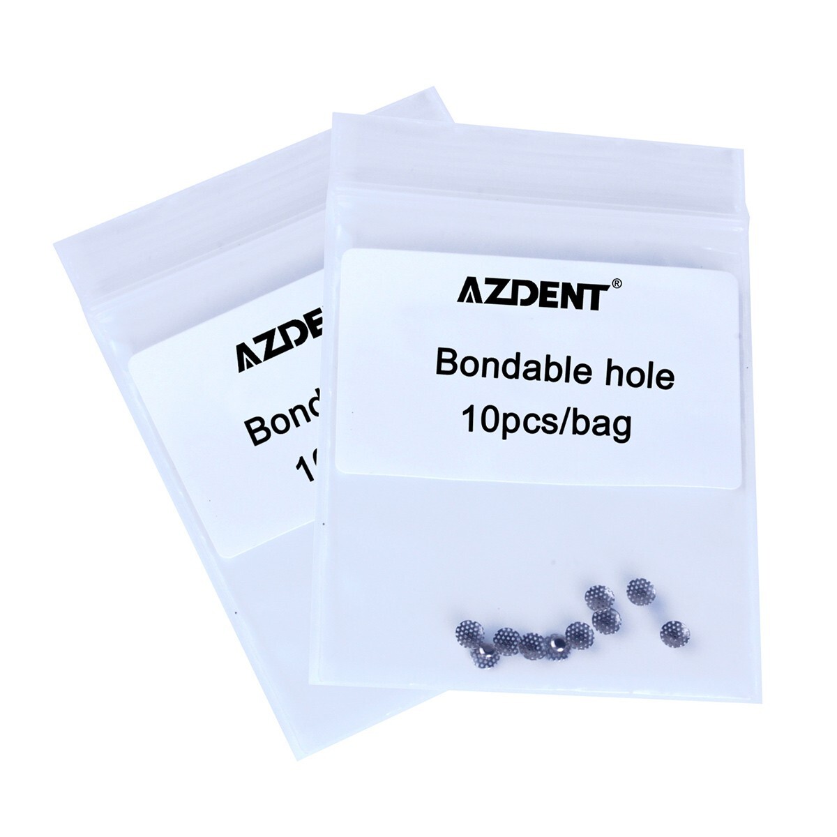 10pcs Dental Orthodontic Lingual Button Bondable Hole Round Mesh Base TOMY type