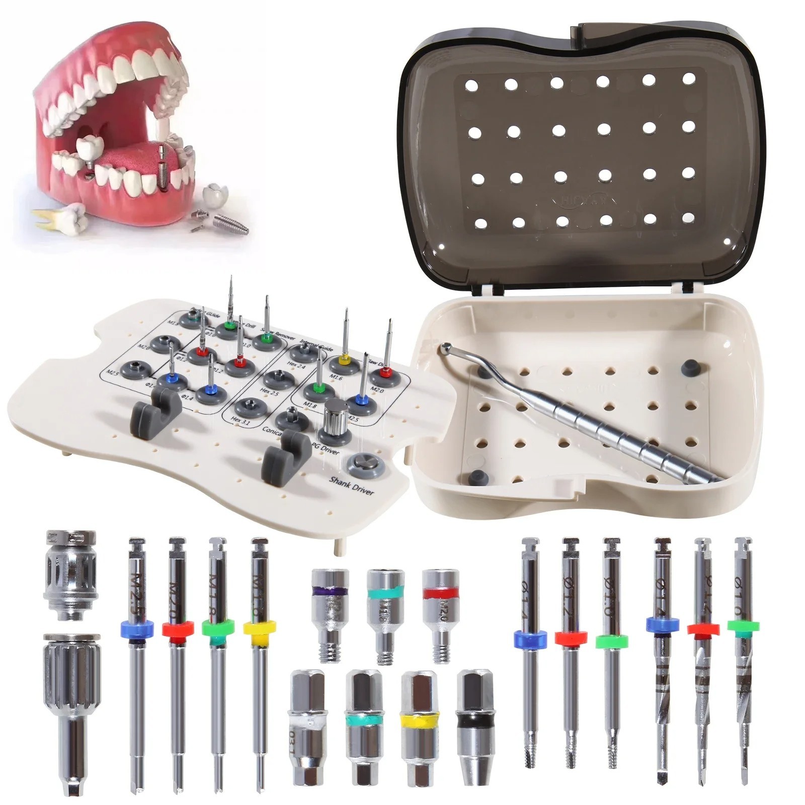 Dental Universal Implant Fractured Screw Removal Kit Repair Tool SR RCD NeoBiote