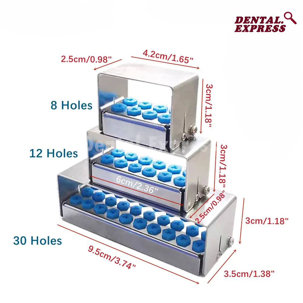 Dental Disinfection Box Hole Tip Holder Implant Drills Organizer Endo File Burs