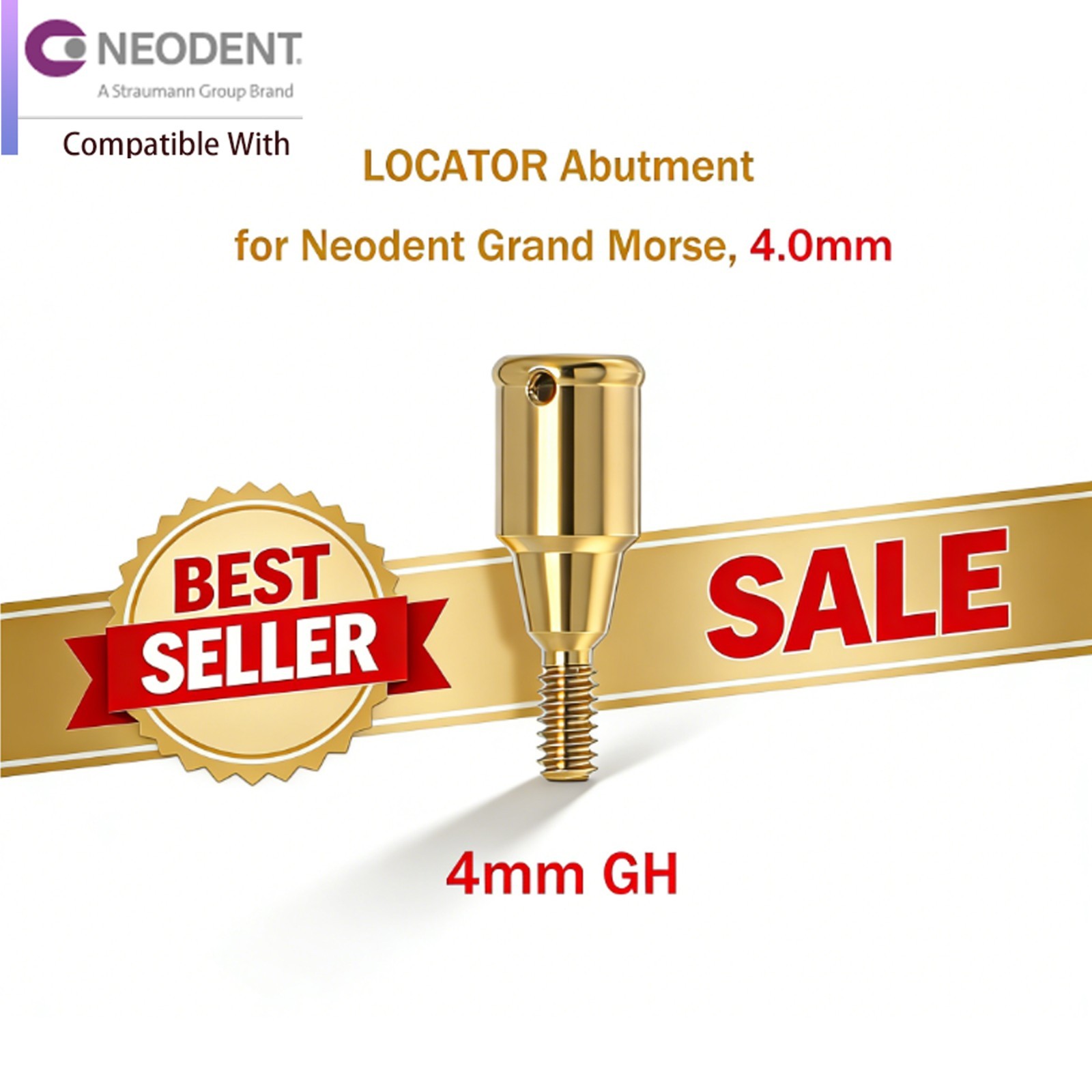 Overdenture Locator Abutment Neodent GRAND MORSE GM Male Caps Inserts Core Tool
