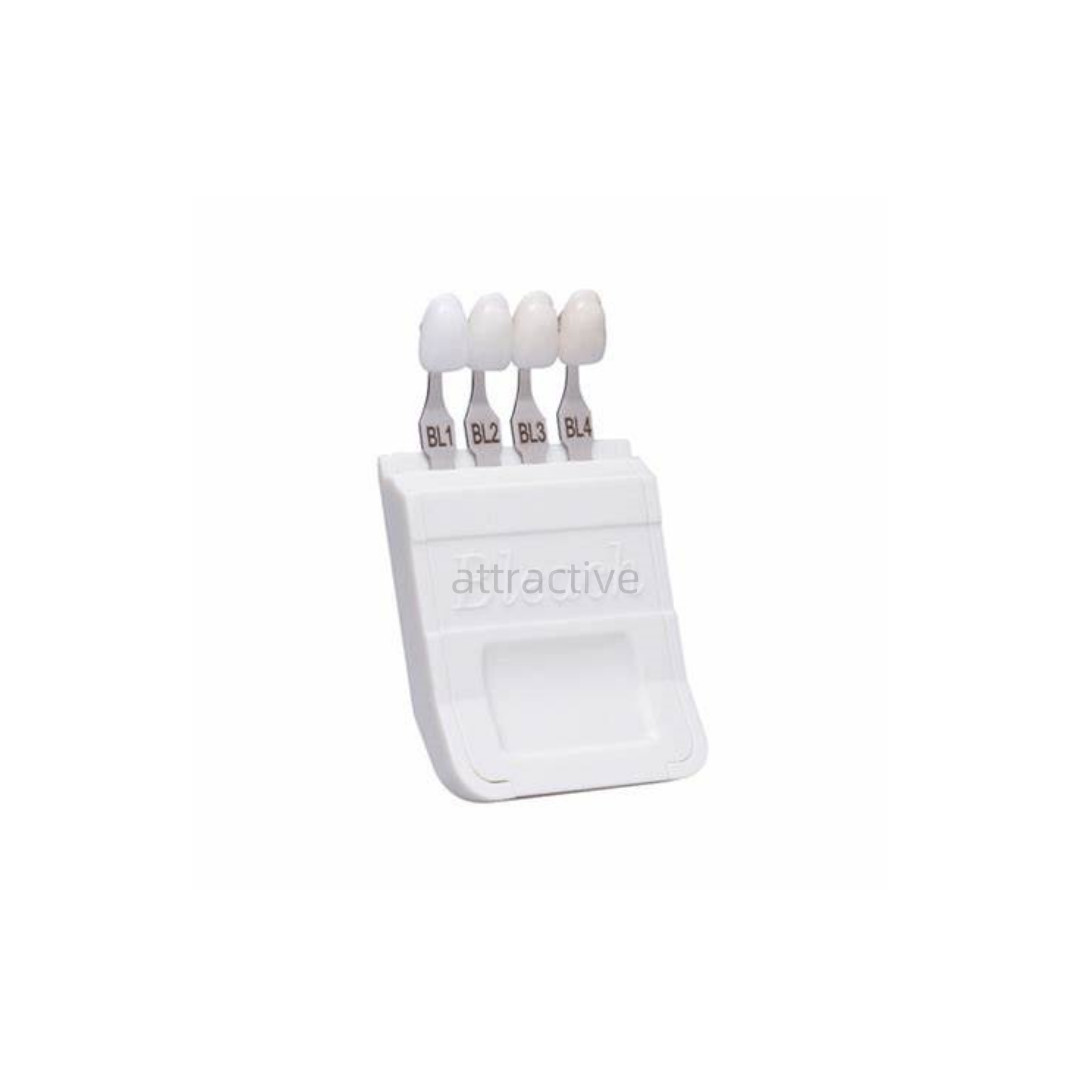 4 Color Dental Bleached Shade Guide Bleach Chart Teeth Whitening Based Vita