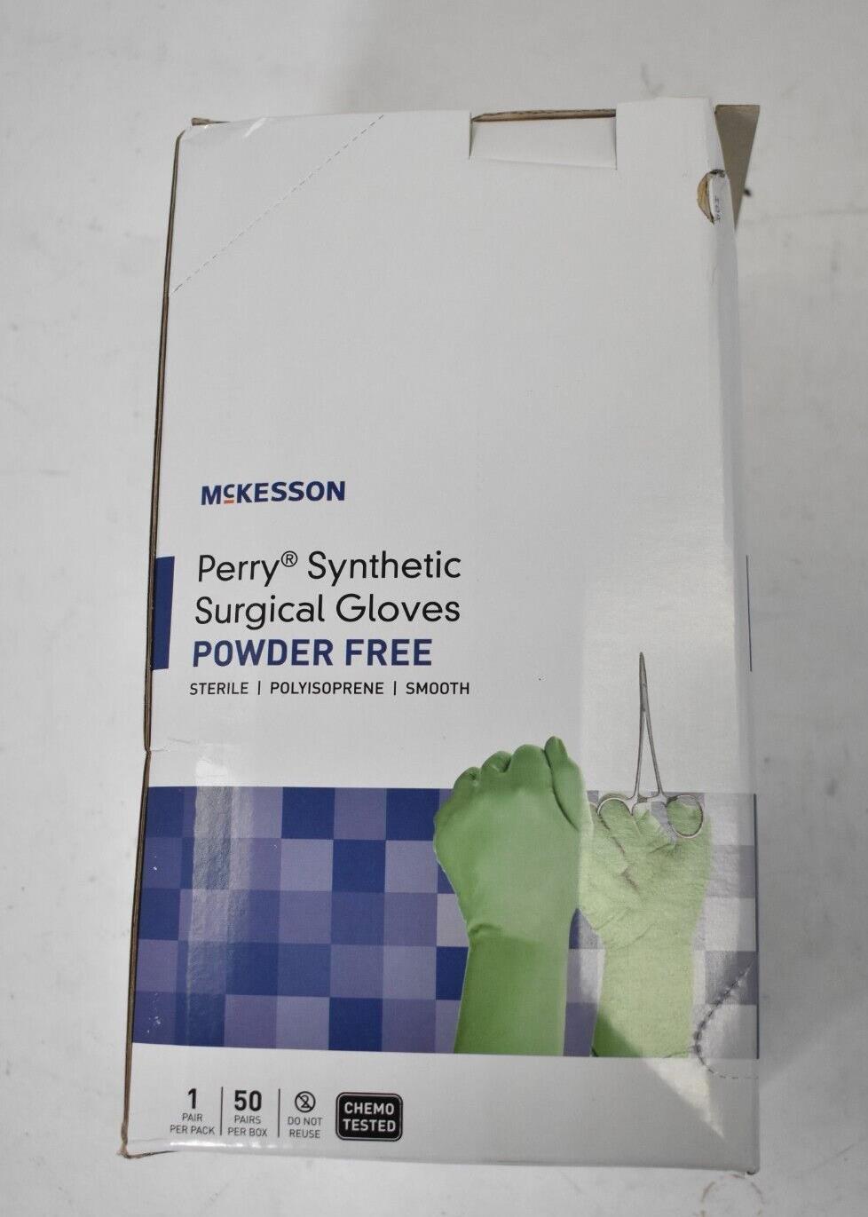 McKesson Perry Polyisoprene Synthetic Surgical Gloves 50 Pack Size 6-1/2