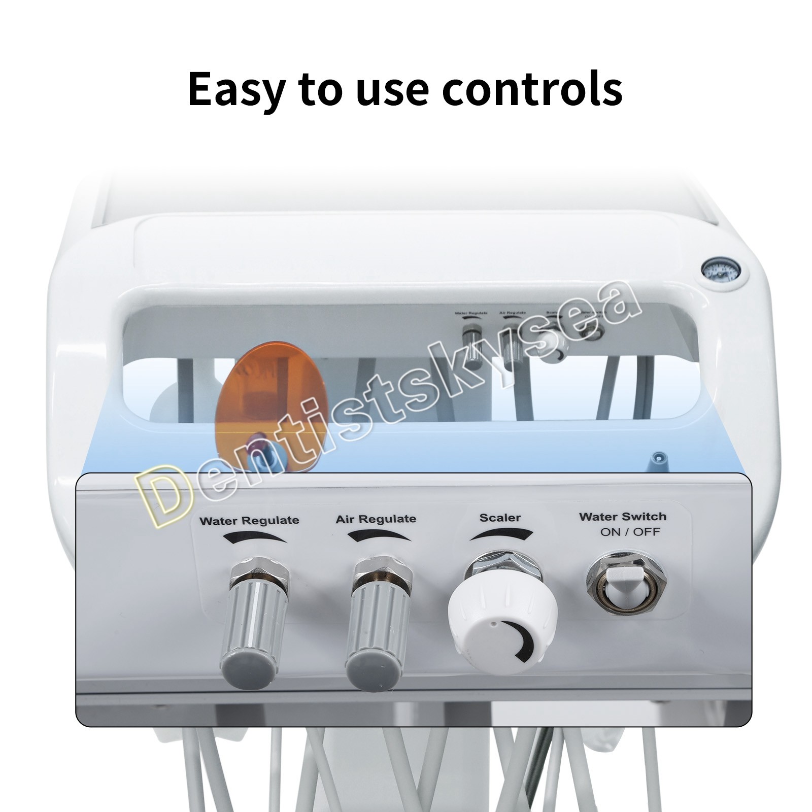 Mini Mobile Dental Unit with Air Compressor Portable Dental Therapy Cart Vet