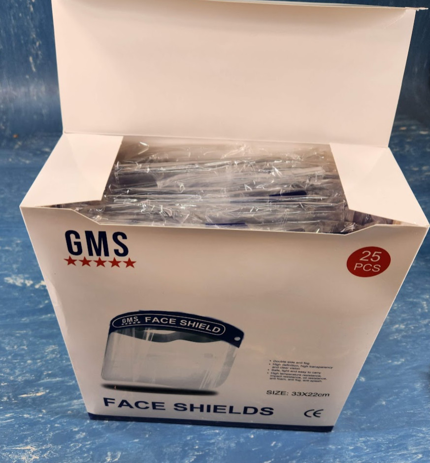 25 PCS GMS Full Face Shield Reusable Washable Disposable Face Mask Shield