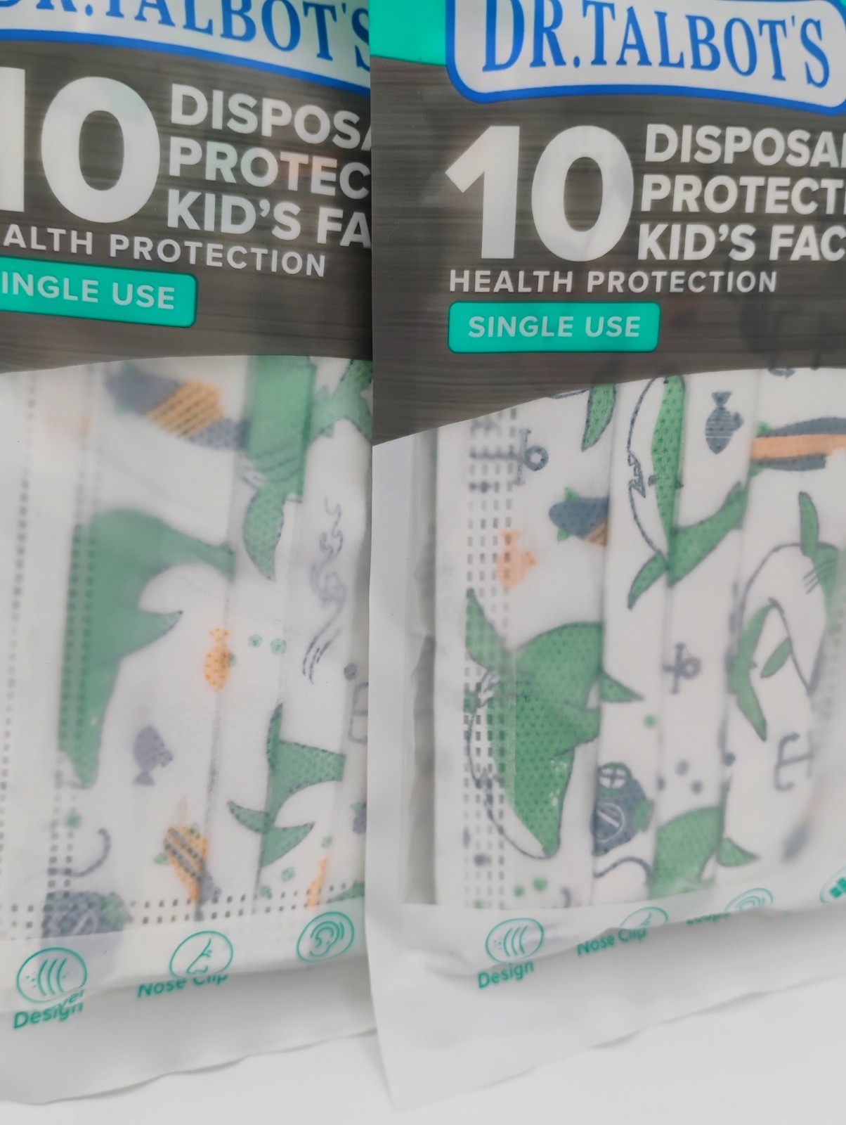 Dr. Talbot’s Disposable Protective Face Masks Unisex Kids 6-12 4-10 Packs (40)