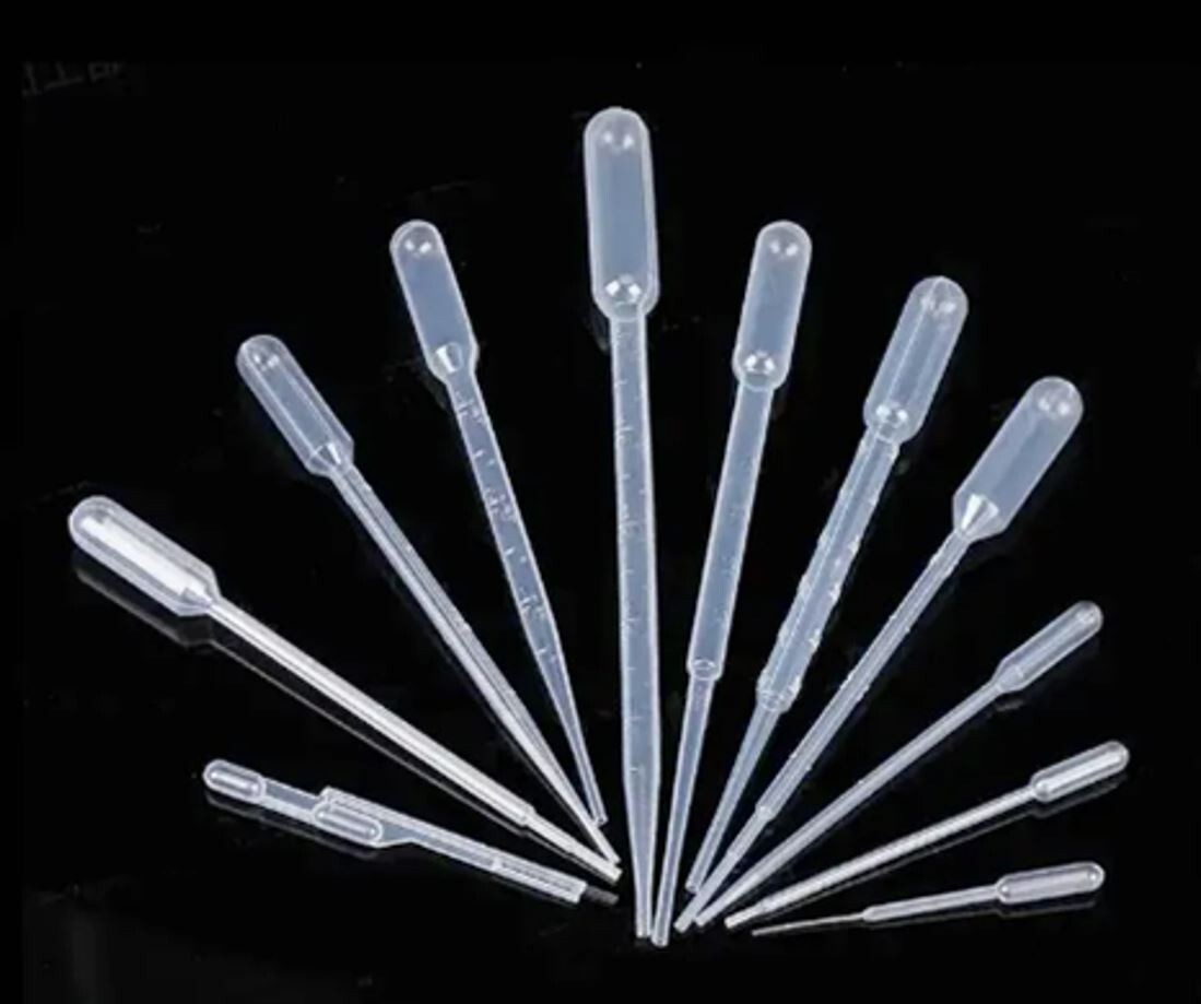 Disposable Pasteur Transfer Pipettes, Plastic, Graduated, 100pcs, 3mL