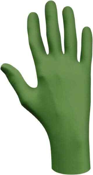 100 Pack SHOWA 6110PFL Disposable Gloves, Size Large, 4 mil, Nitrile-Coated