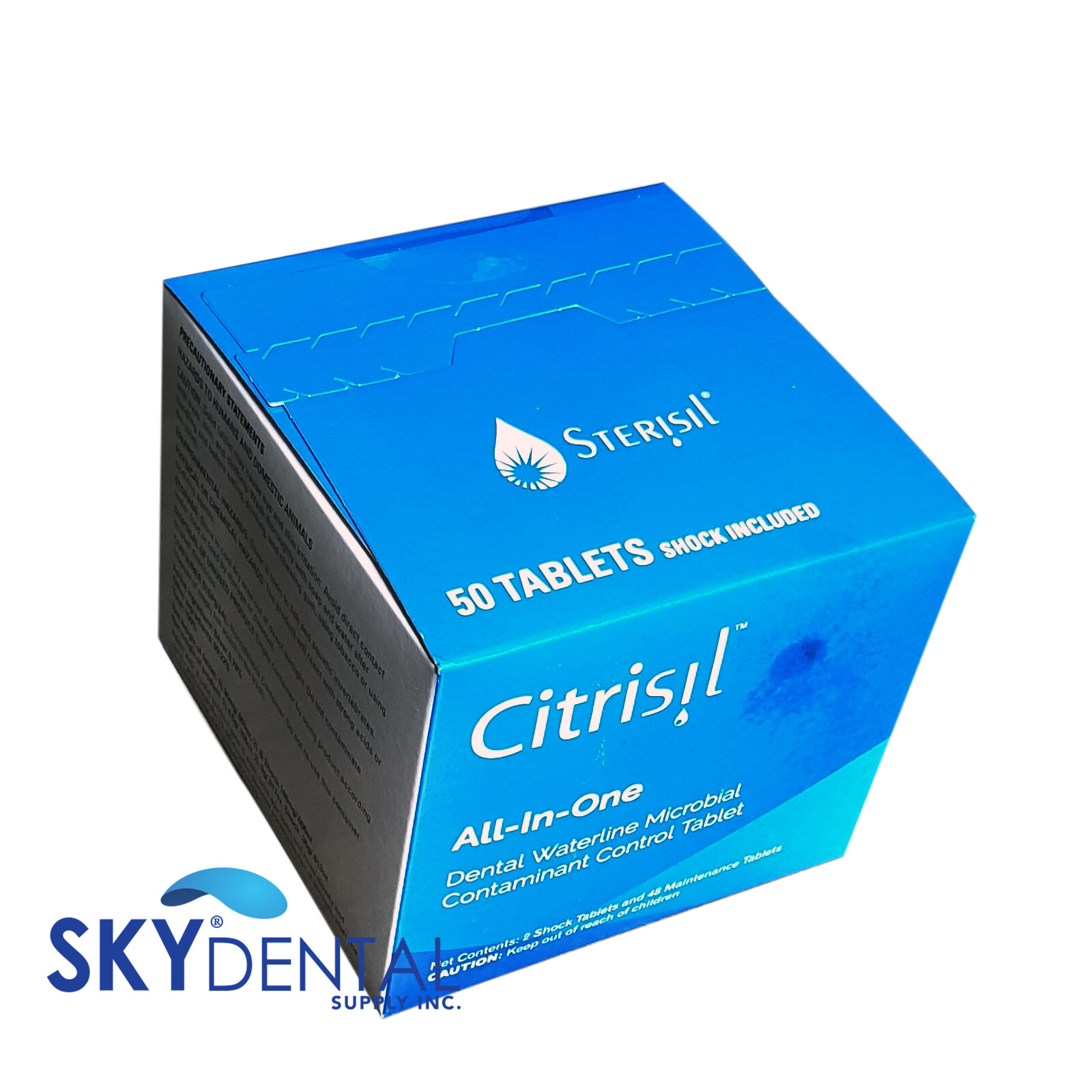50/pk CitriSil Dental Waterline BLUE Cleaning Tablets For.70 to 1 Liter Bottles
